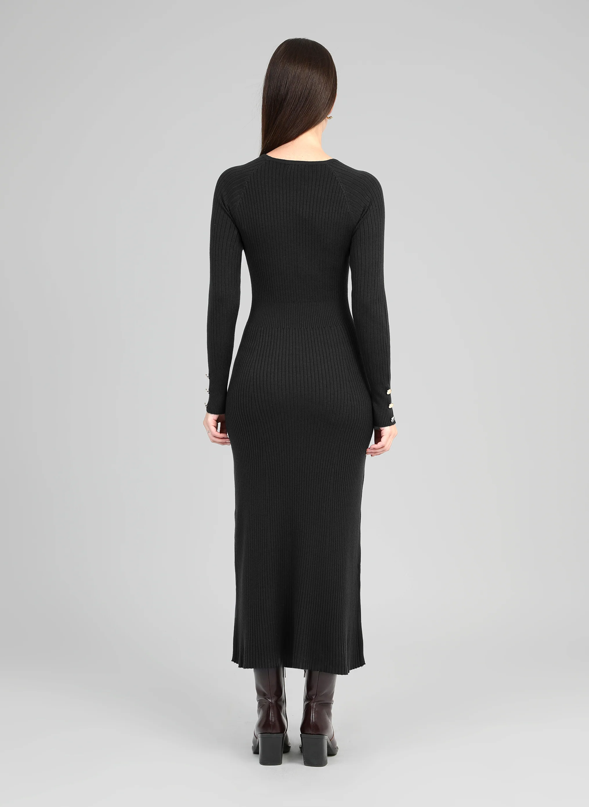 ROBE MIDI NAKA noir - Image 4