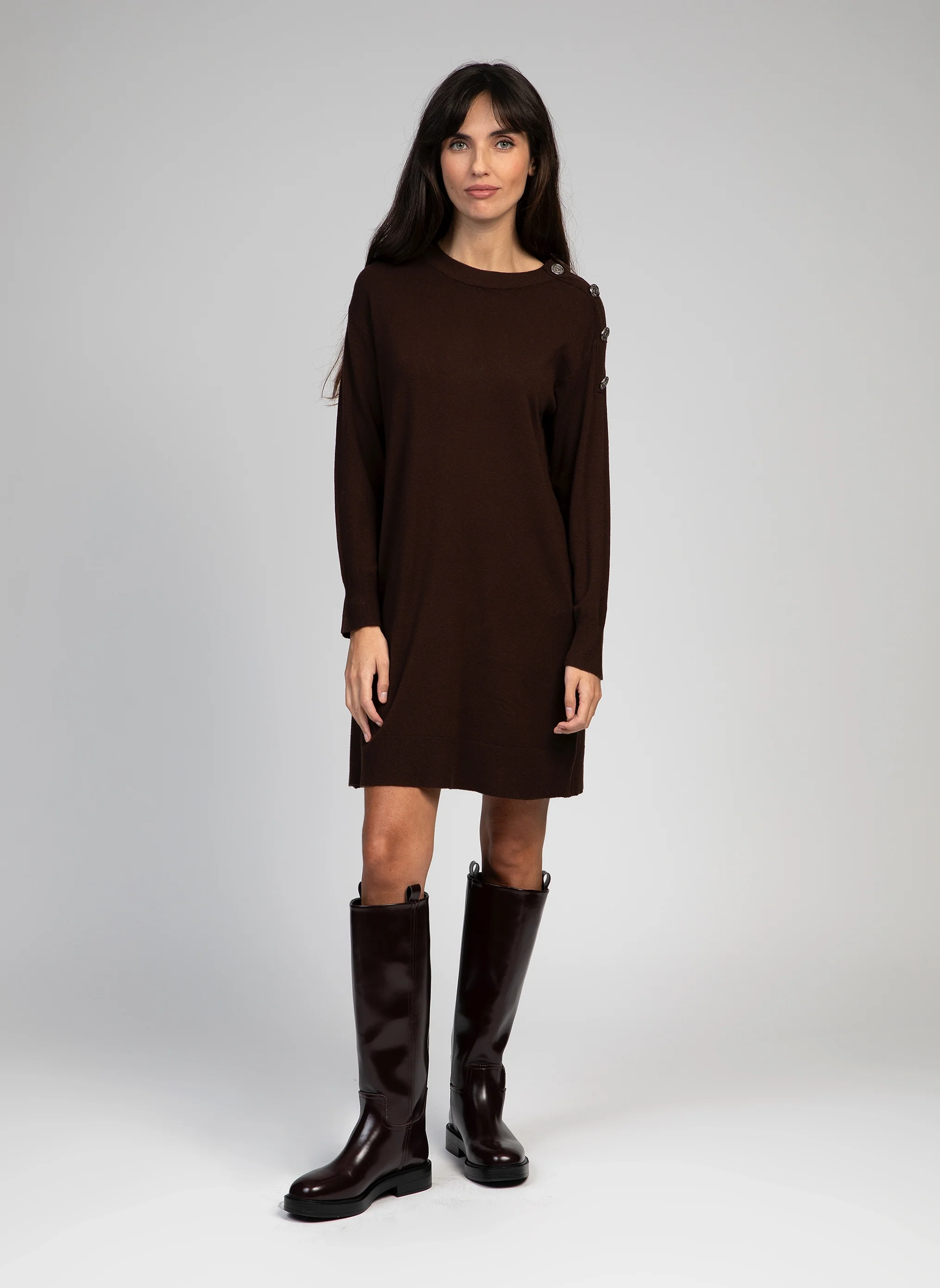 ROBE MIDI NAKAO chocolat