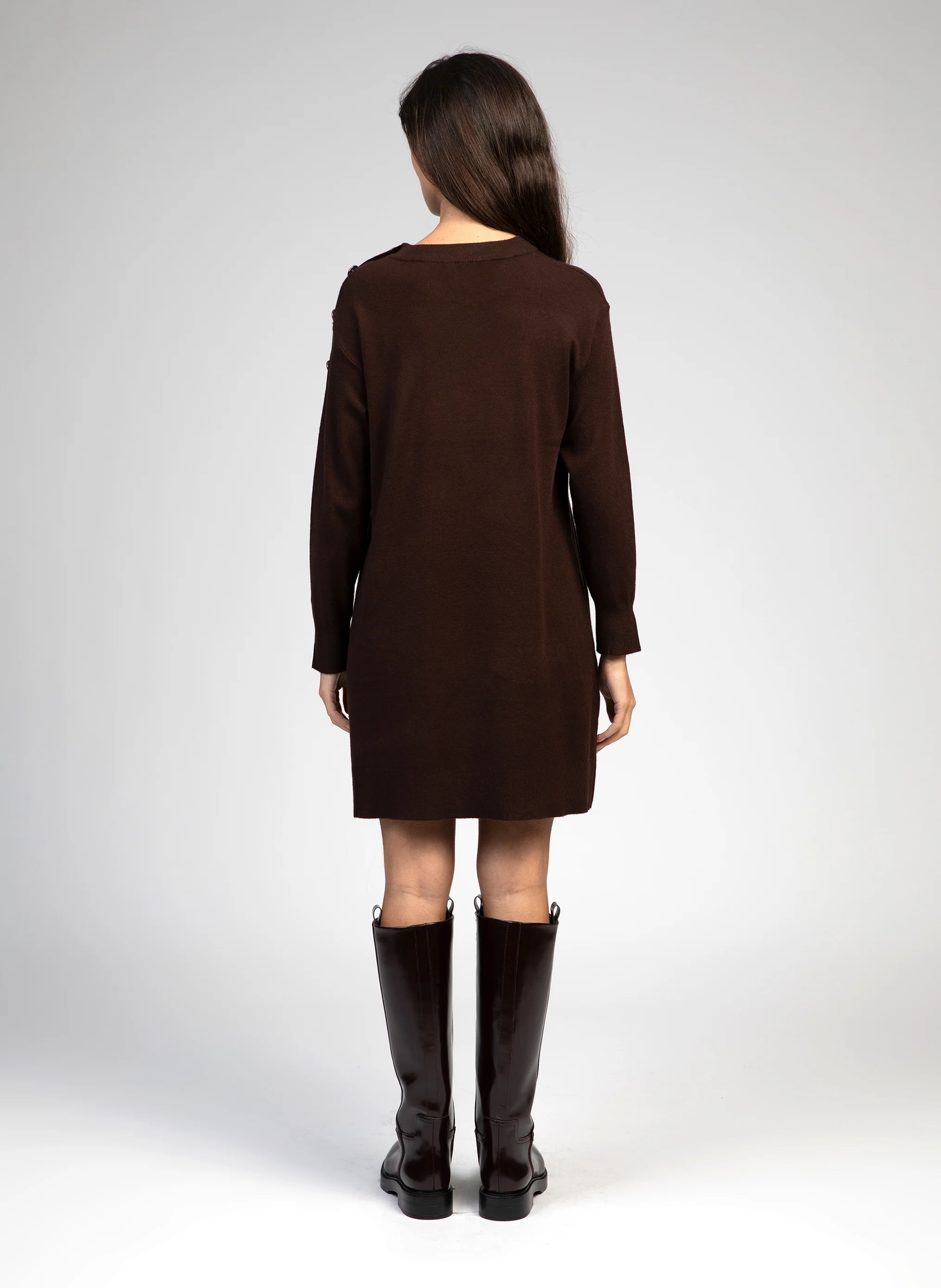 ROBE MIDI NAKAO chocolat - Image 3