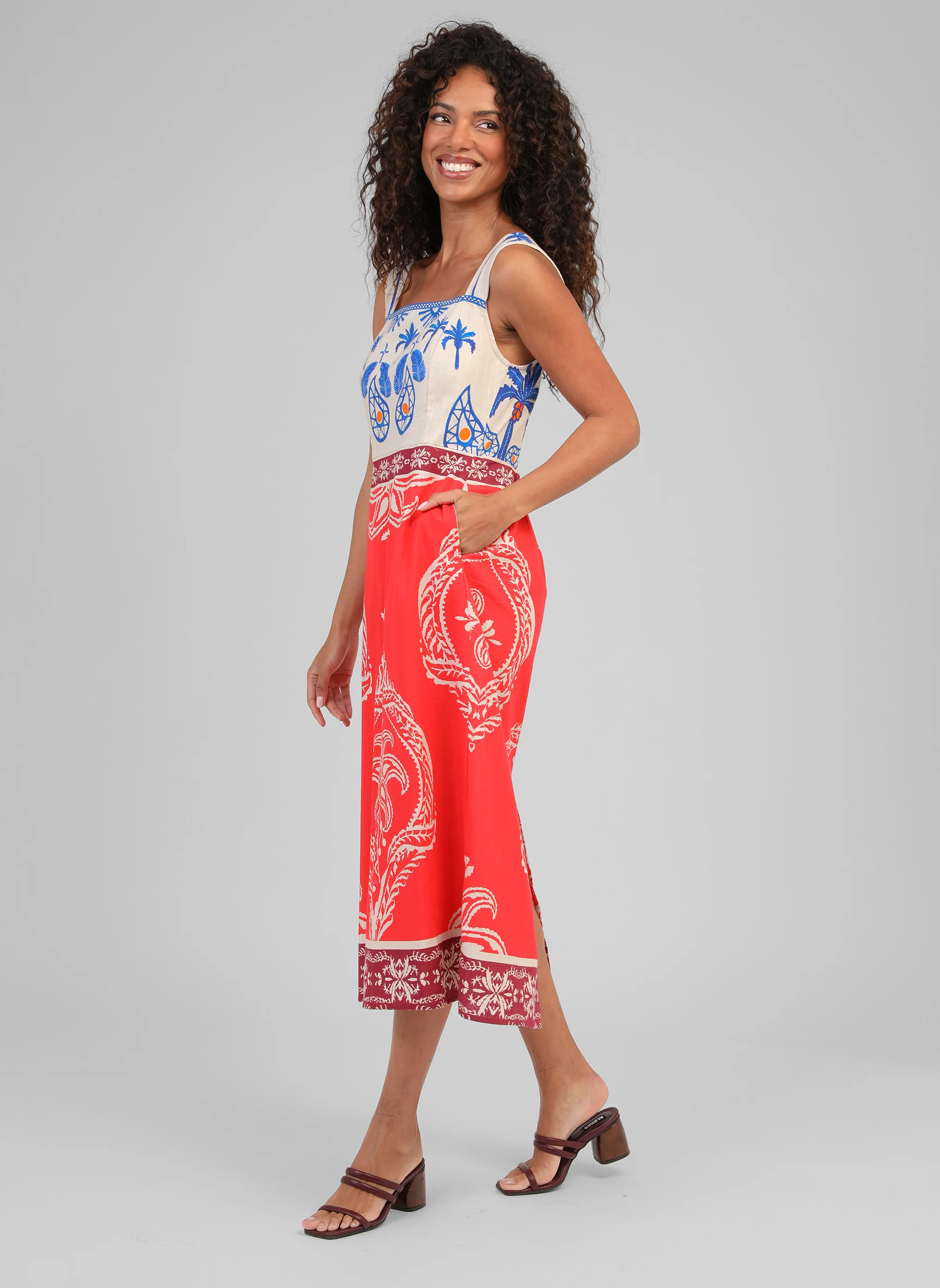 ROBE MIDI OLENIE tivoli rouge - Image 3