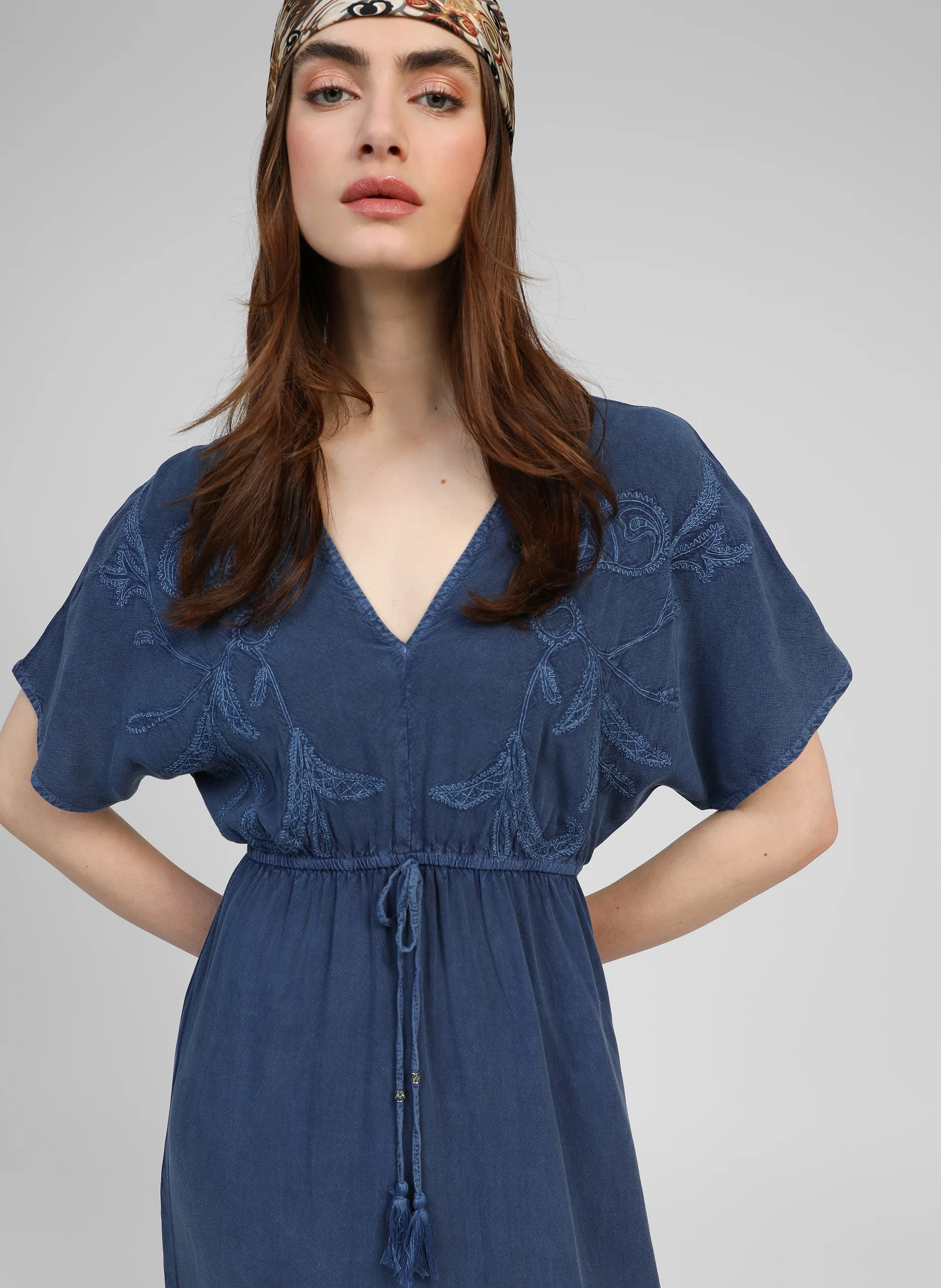 ROBE MIDI OMALYNA indigo - Image 2