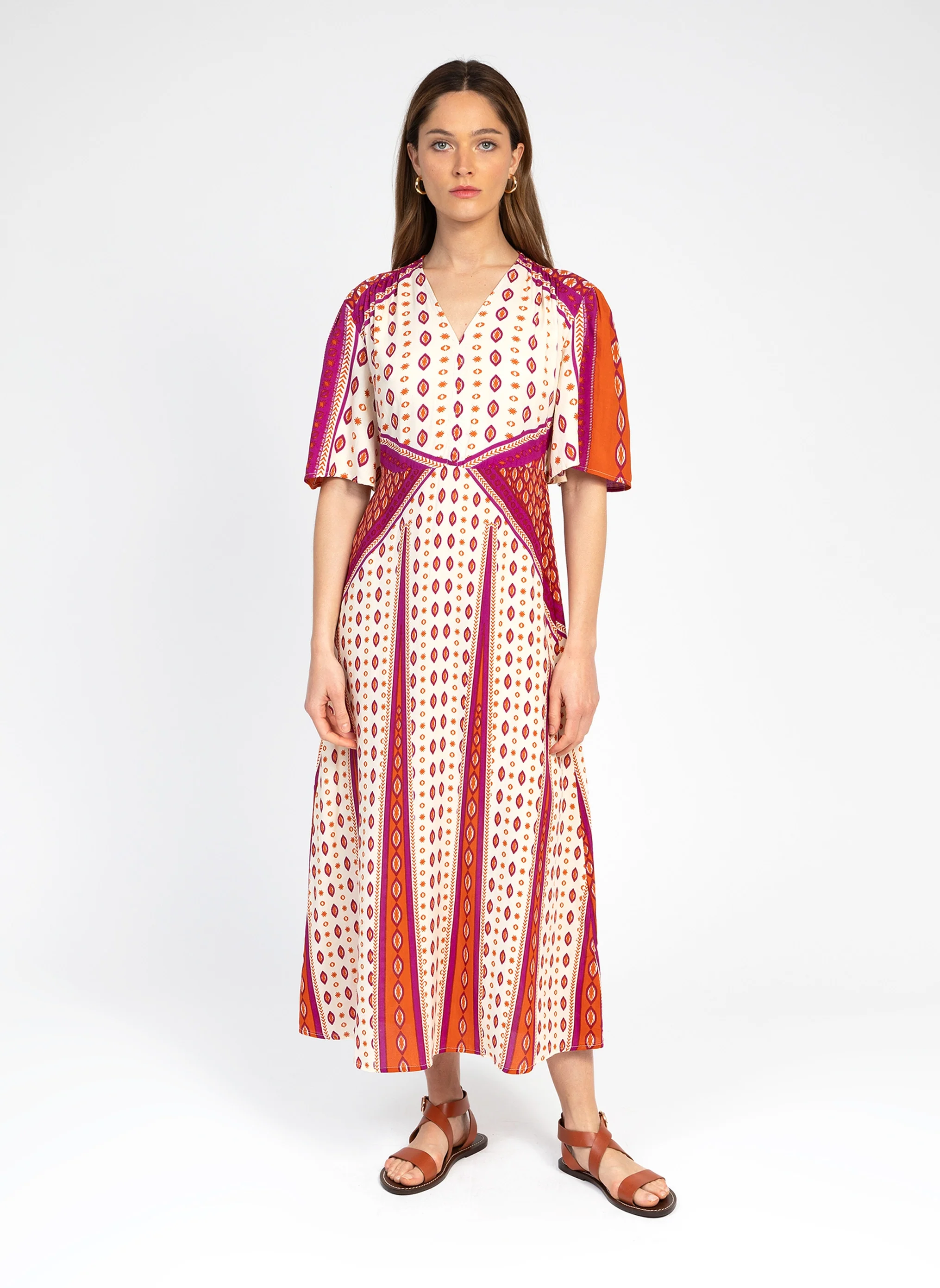 ROBE MIDI OREN orange