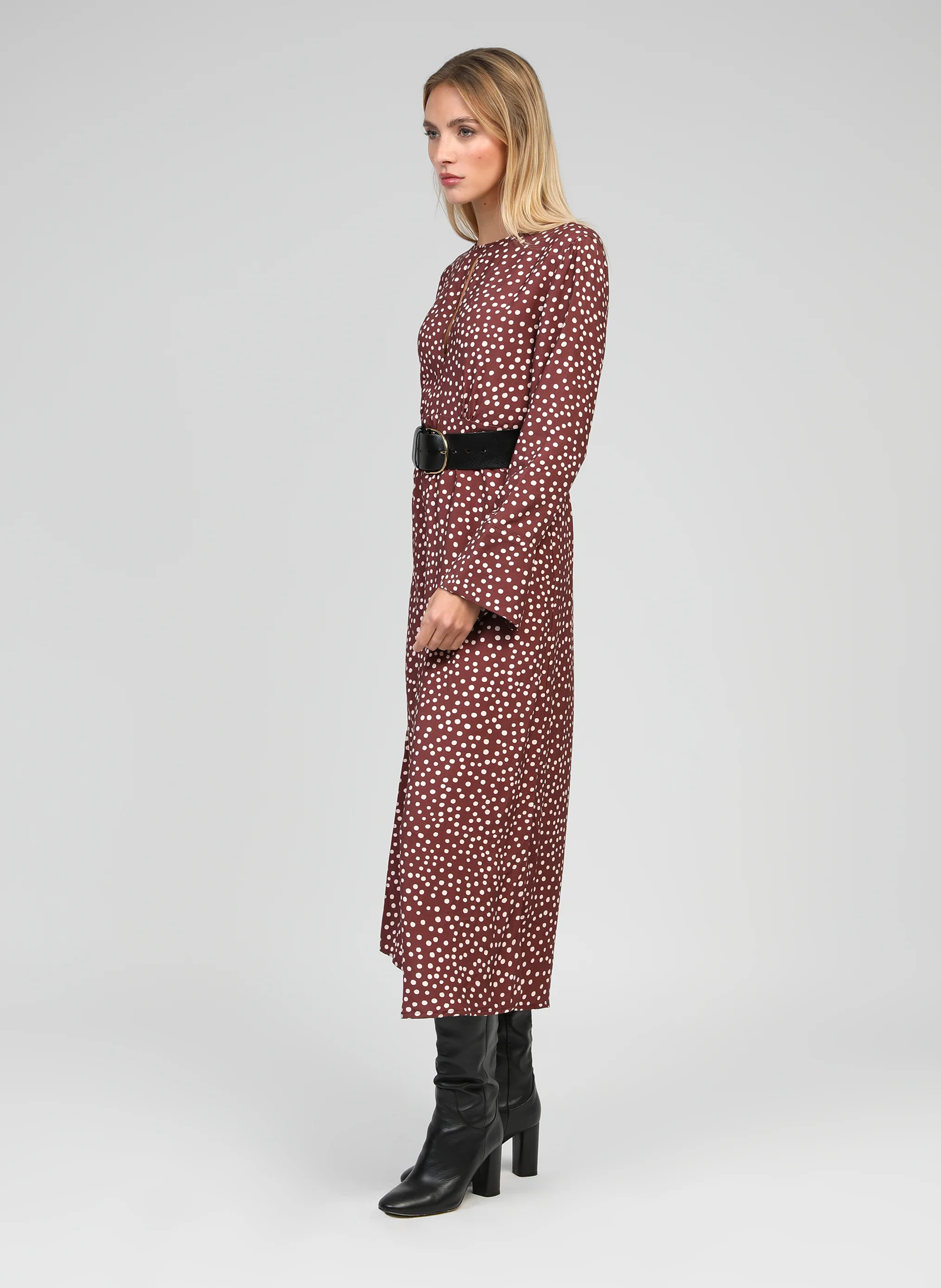 ROBE MIDI MASELMA jakaranda choco - Image 3