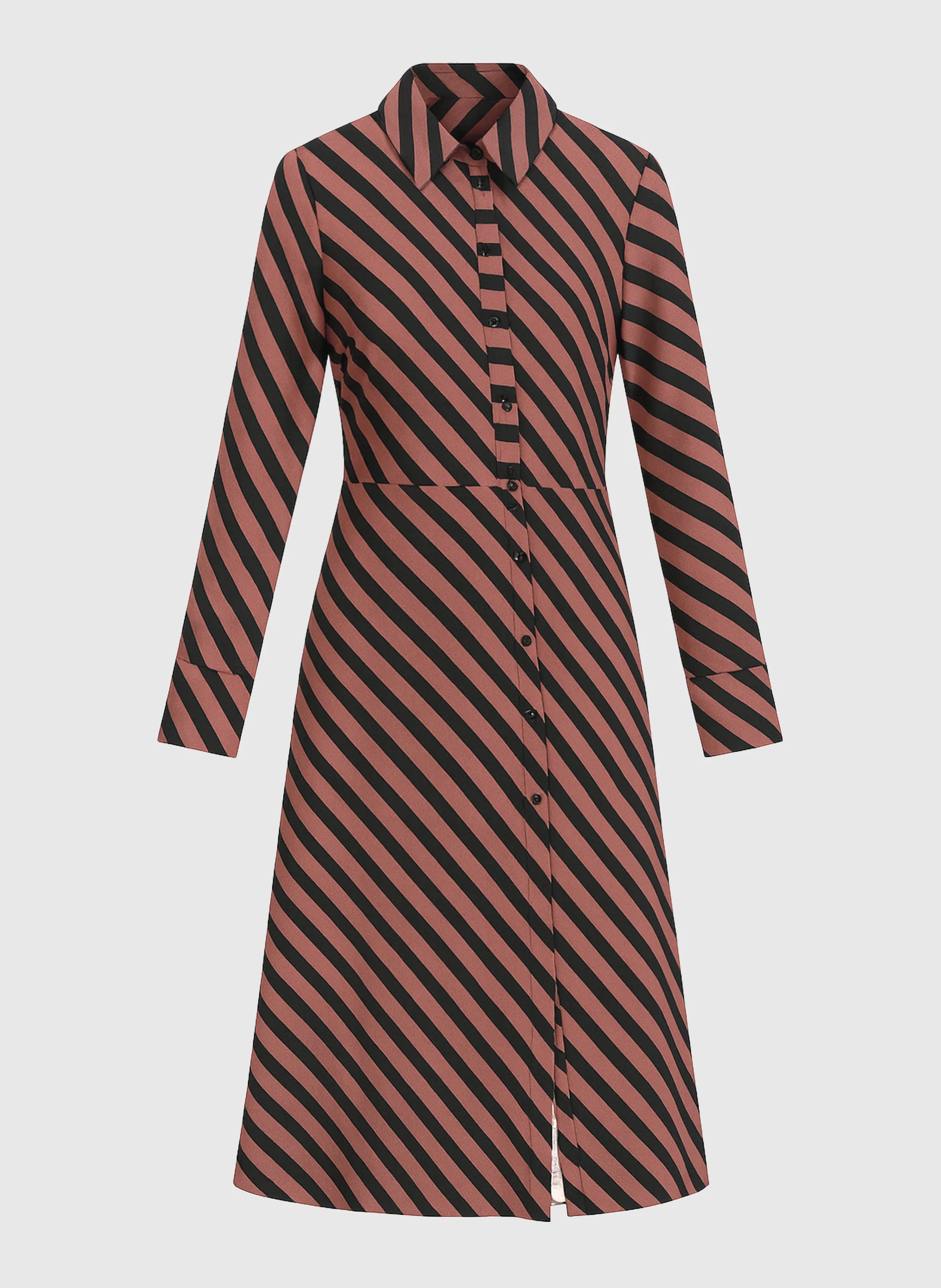 ROBE LONGUE MATARA stipe chocolat - Image 5
