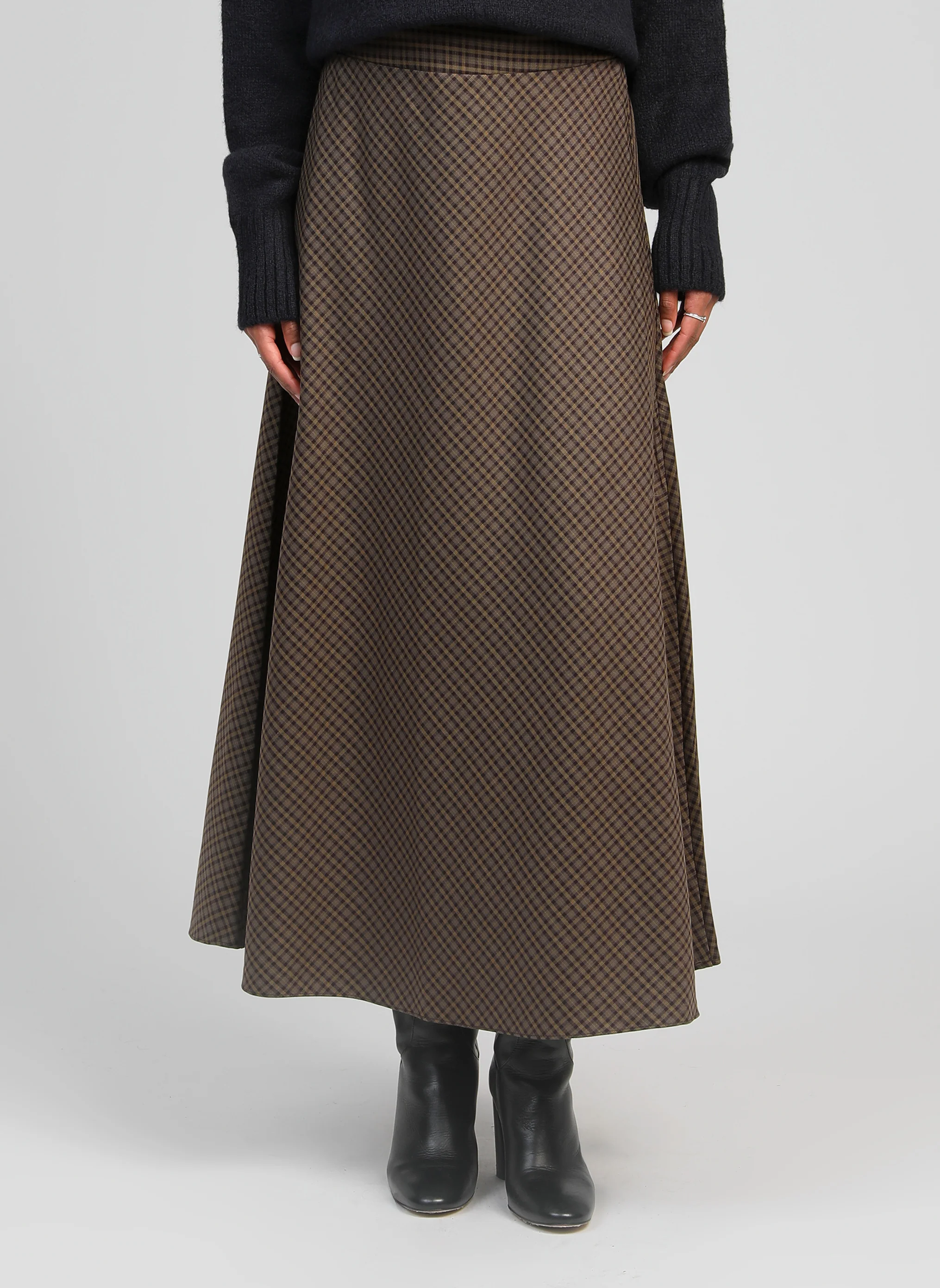 JUPE MIDI JALINE marron - Image 3