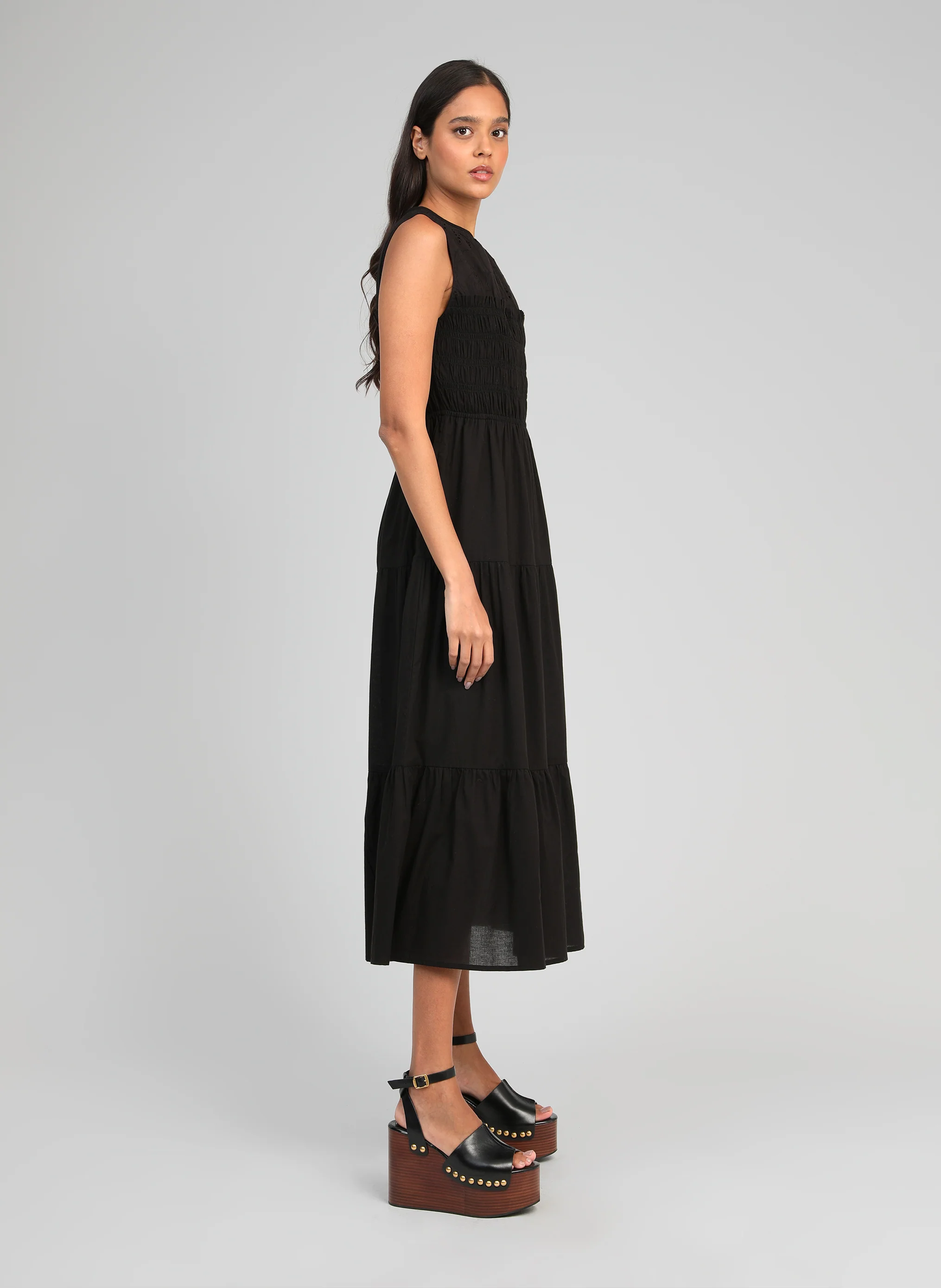 ROBE MIDI ODAMA noir - Image 3