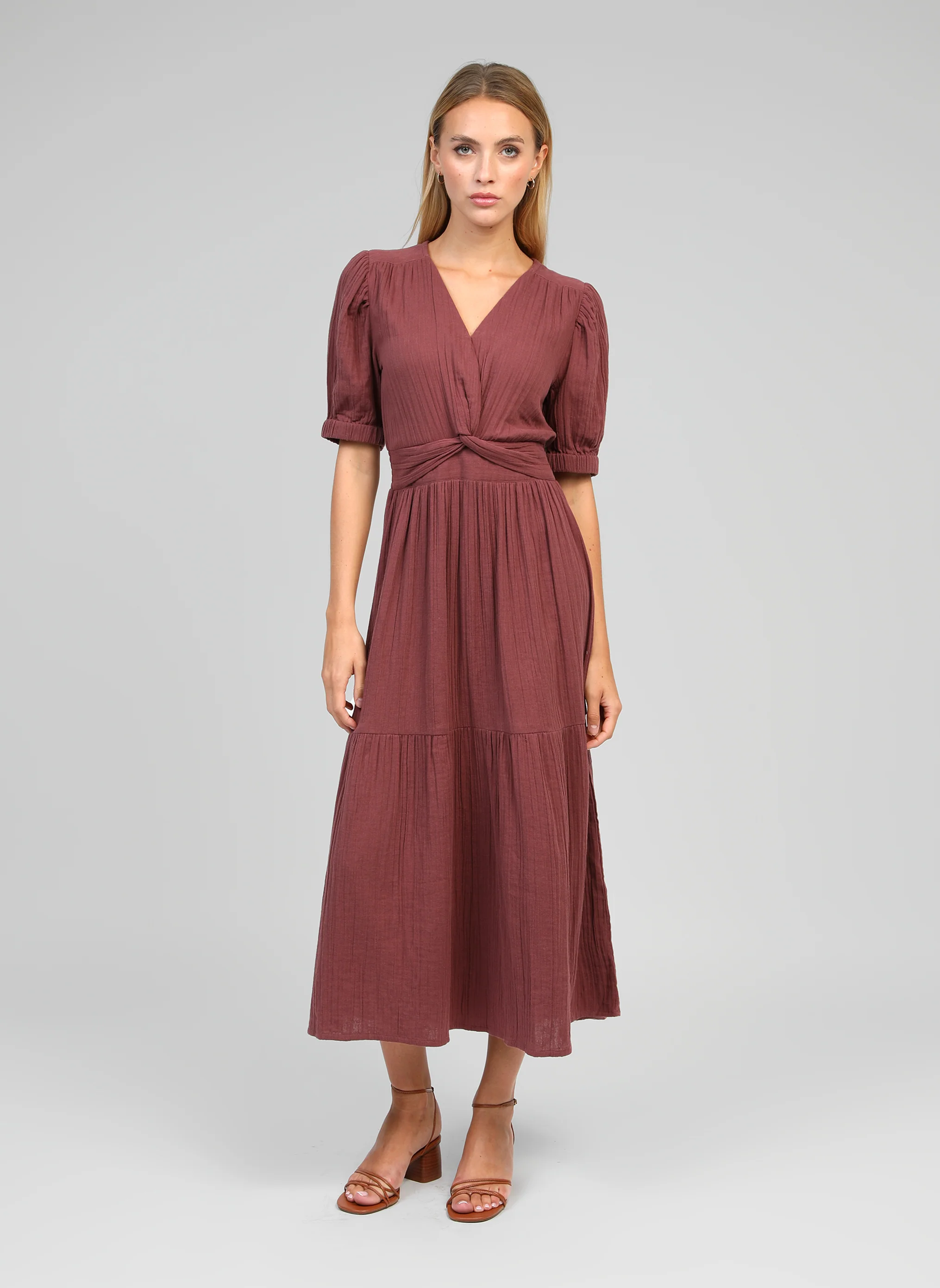 ROBE MIDI ODOUMILO raisin