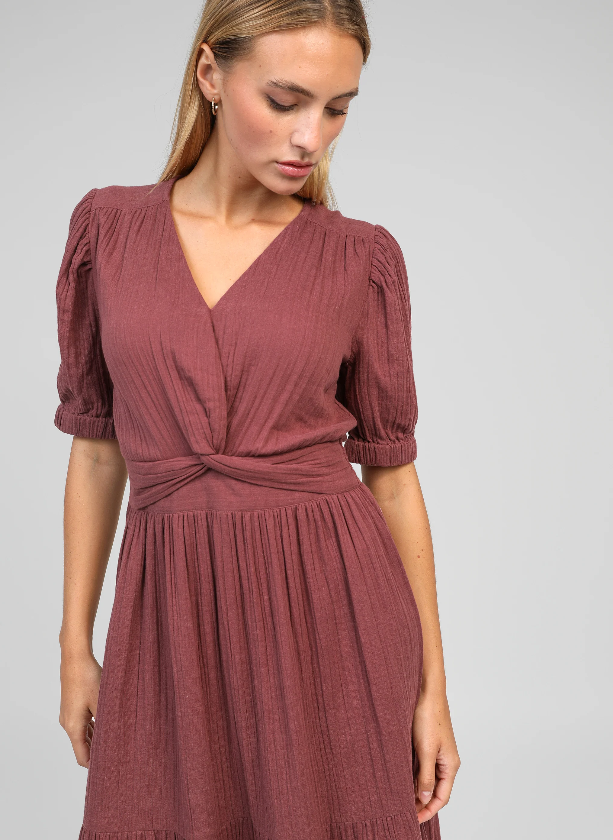 ROBE MIDI ODOUMILO raisin - Image 2