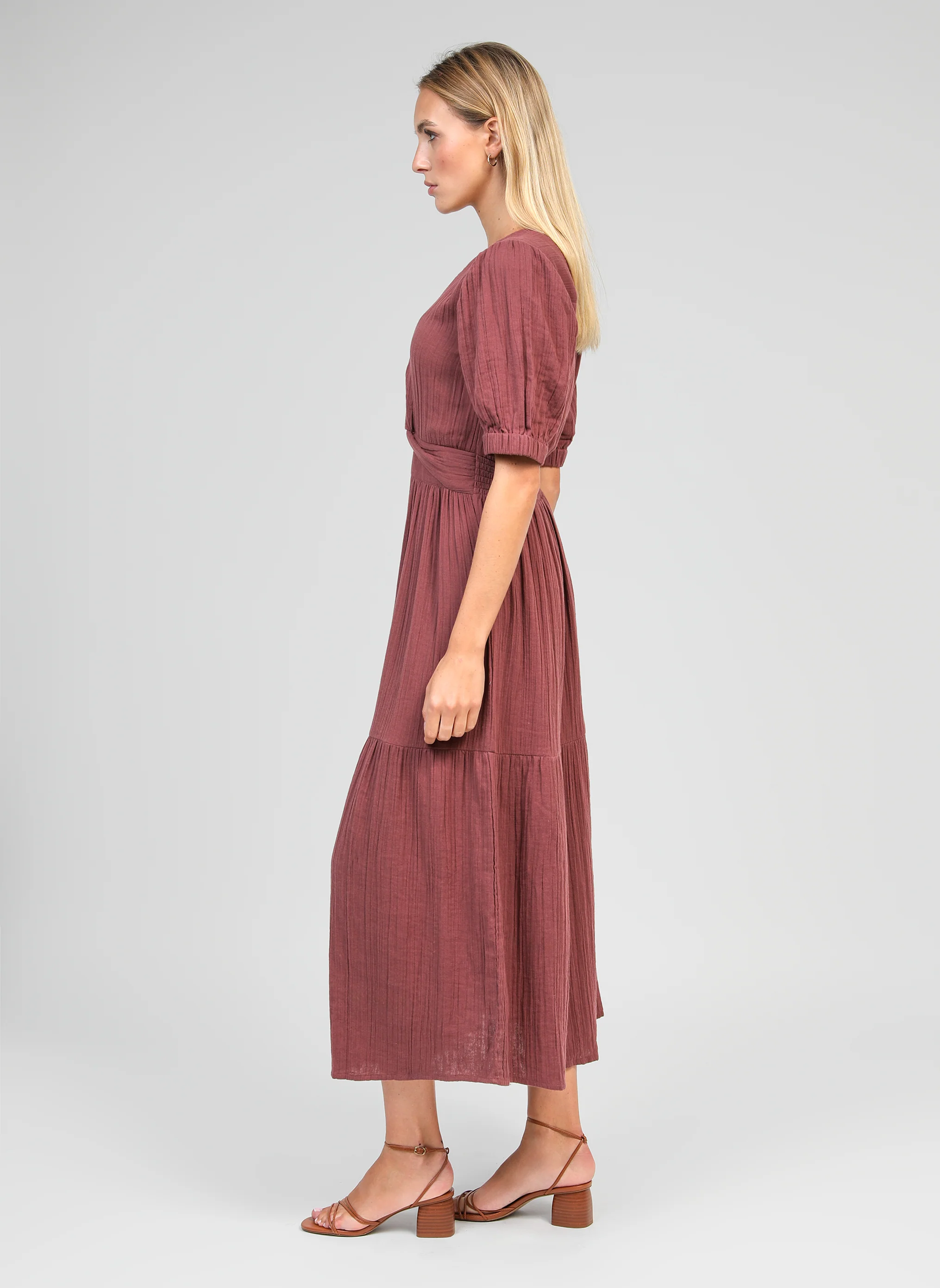 ROBE MIDI ODOUMILO raisin - Image 3