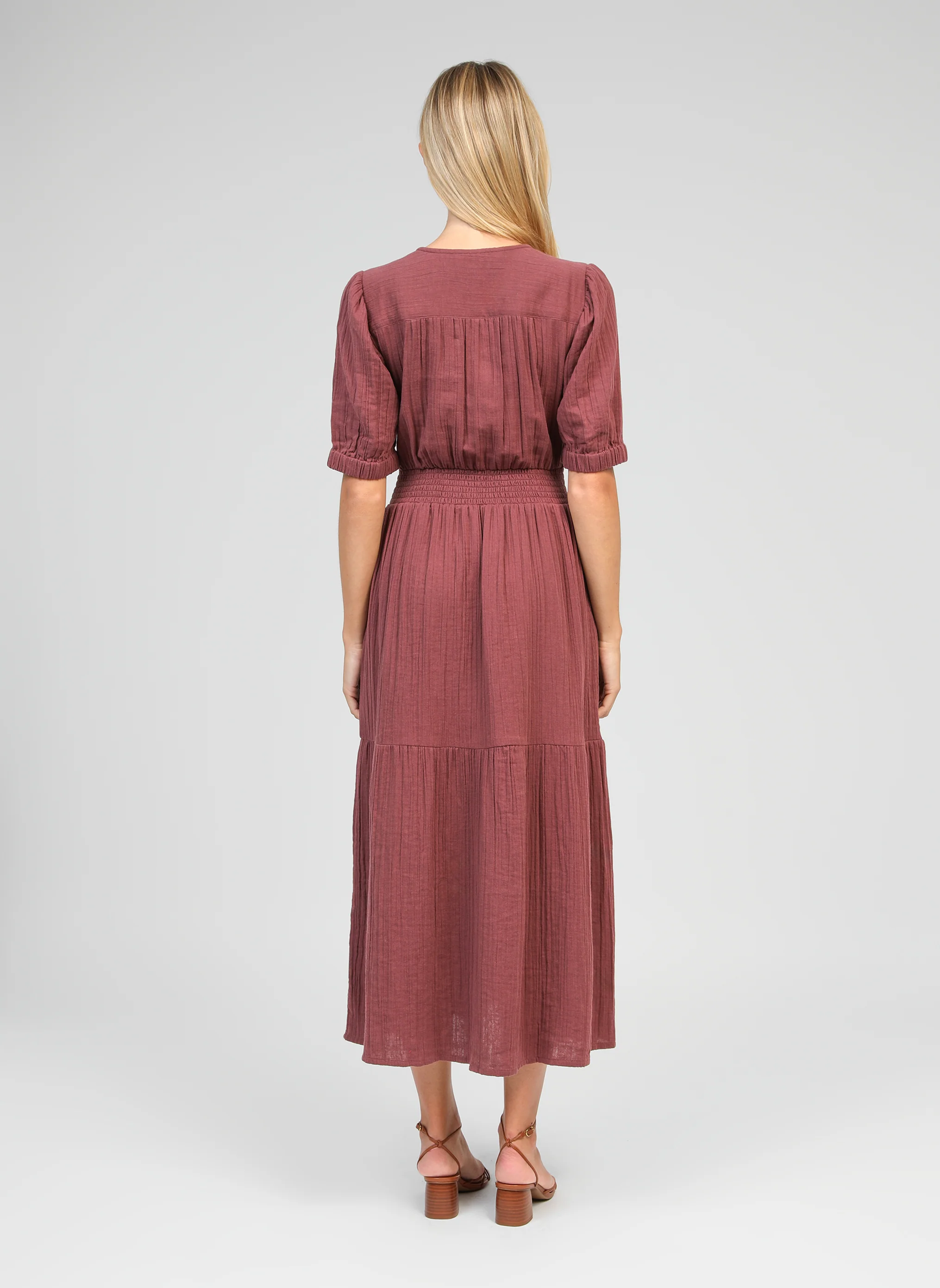 ROBE MIDI ODOUMILO raisin - Image 4