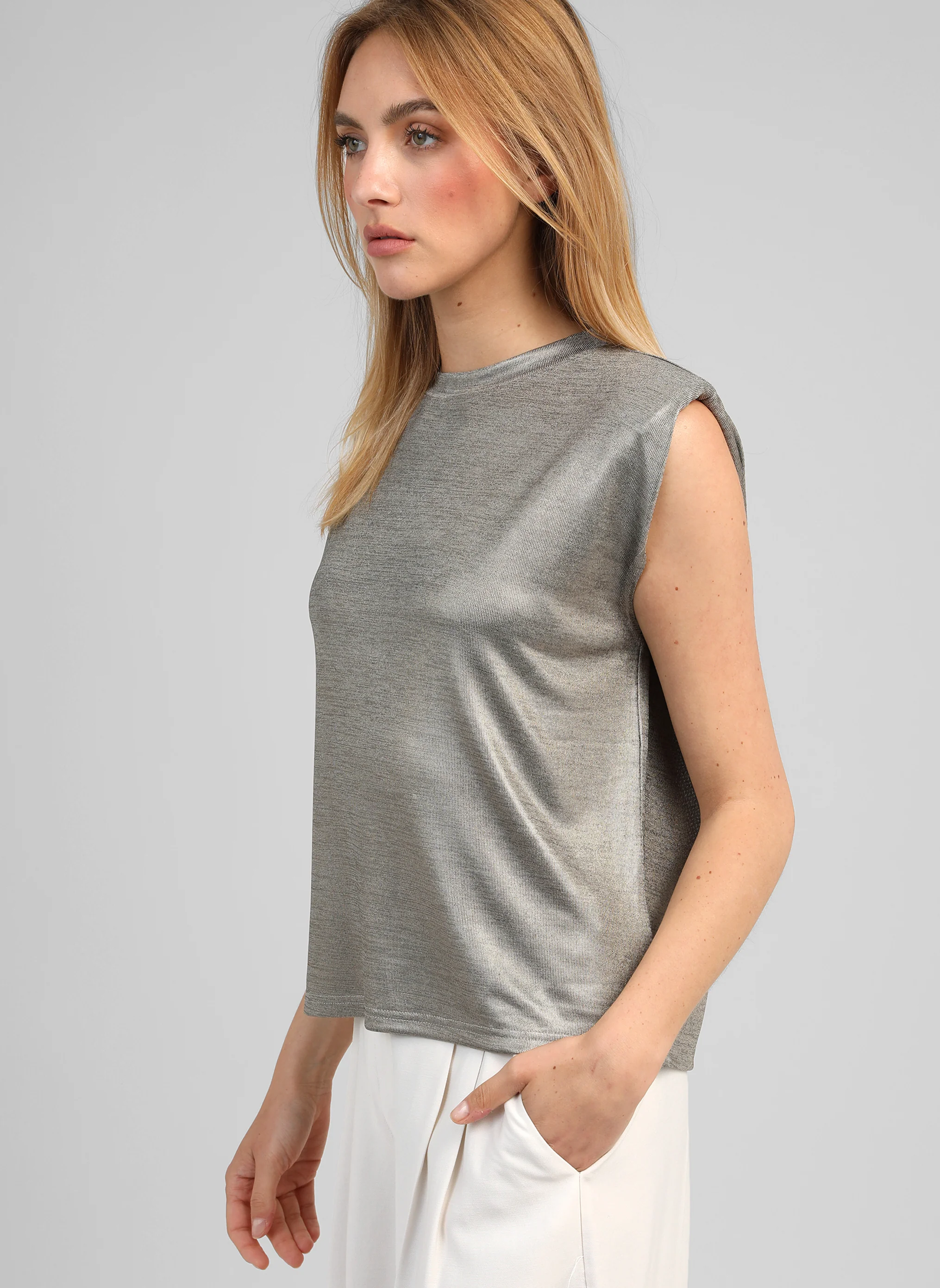 T-SHIRT AFLANY silver - Image 3