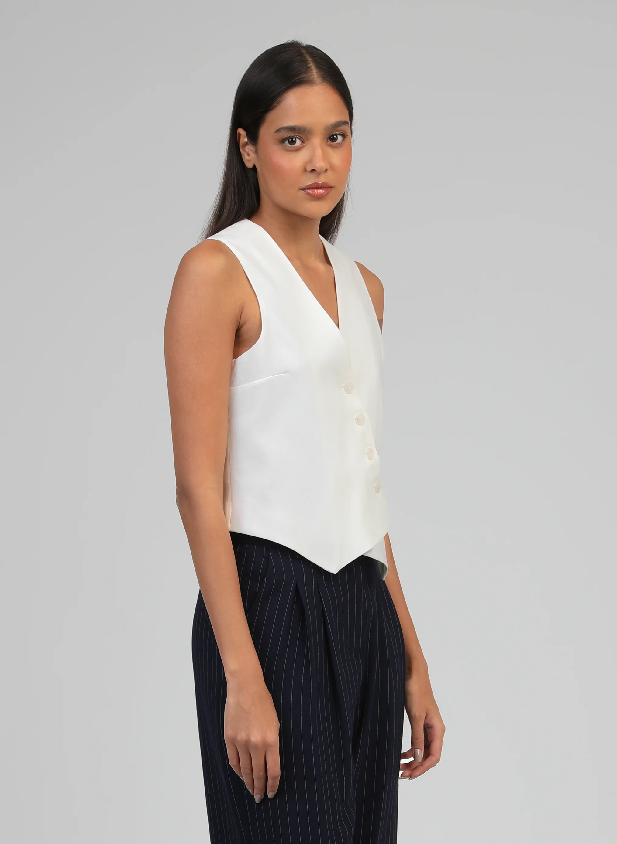 GILET ZAKINA blanc - Image 2