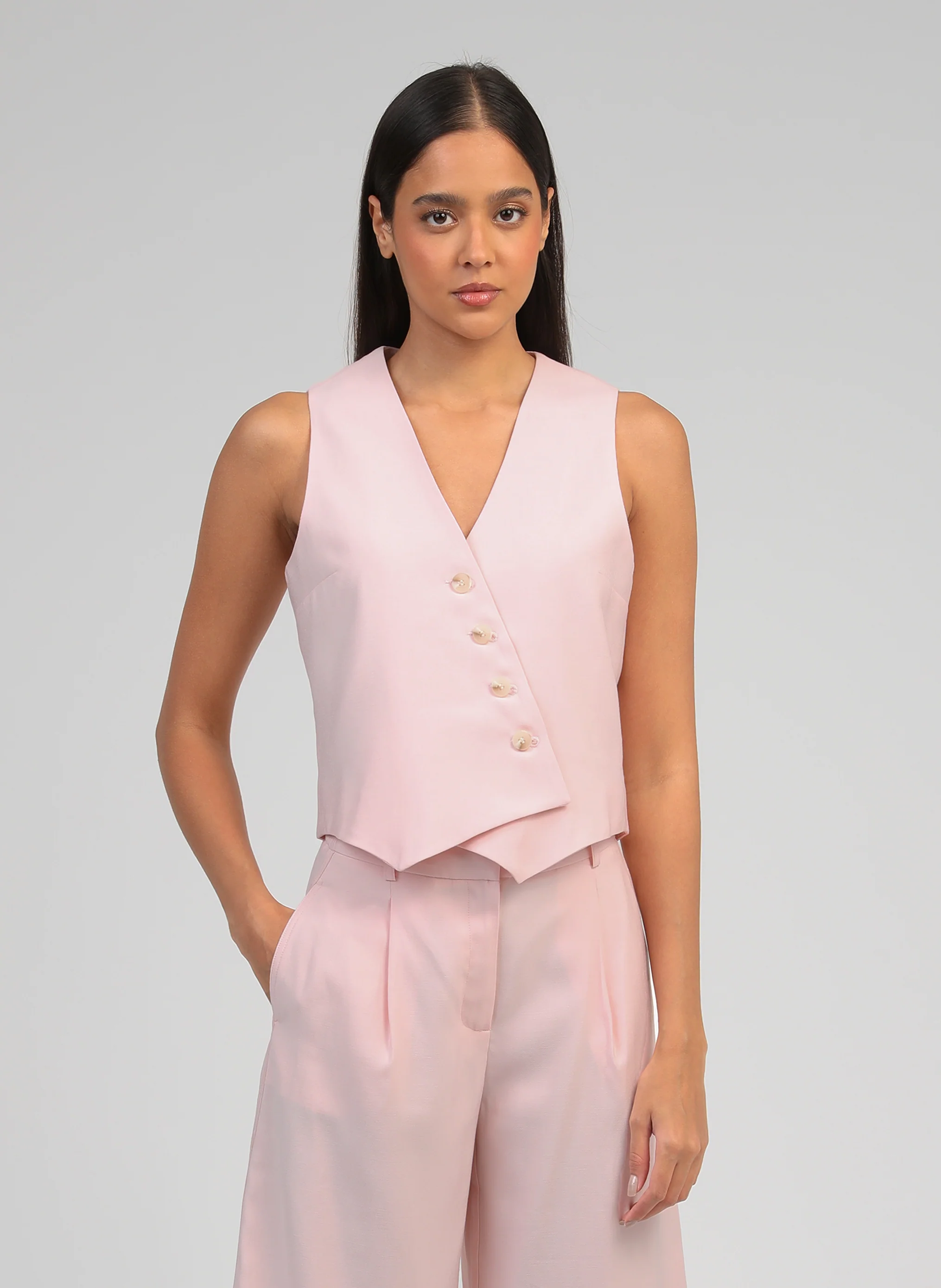 GILET ZAKINA rose