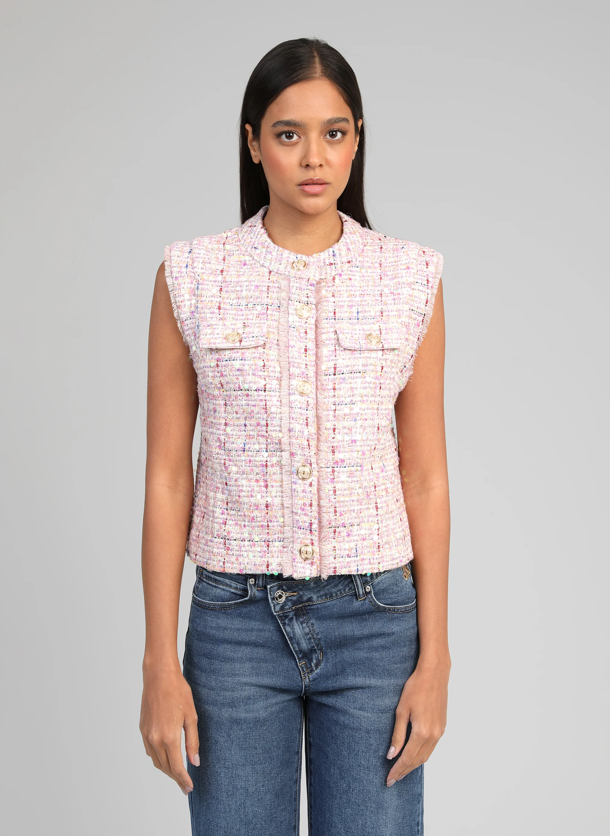 GILET AVAYA rose