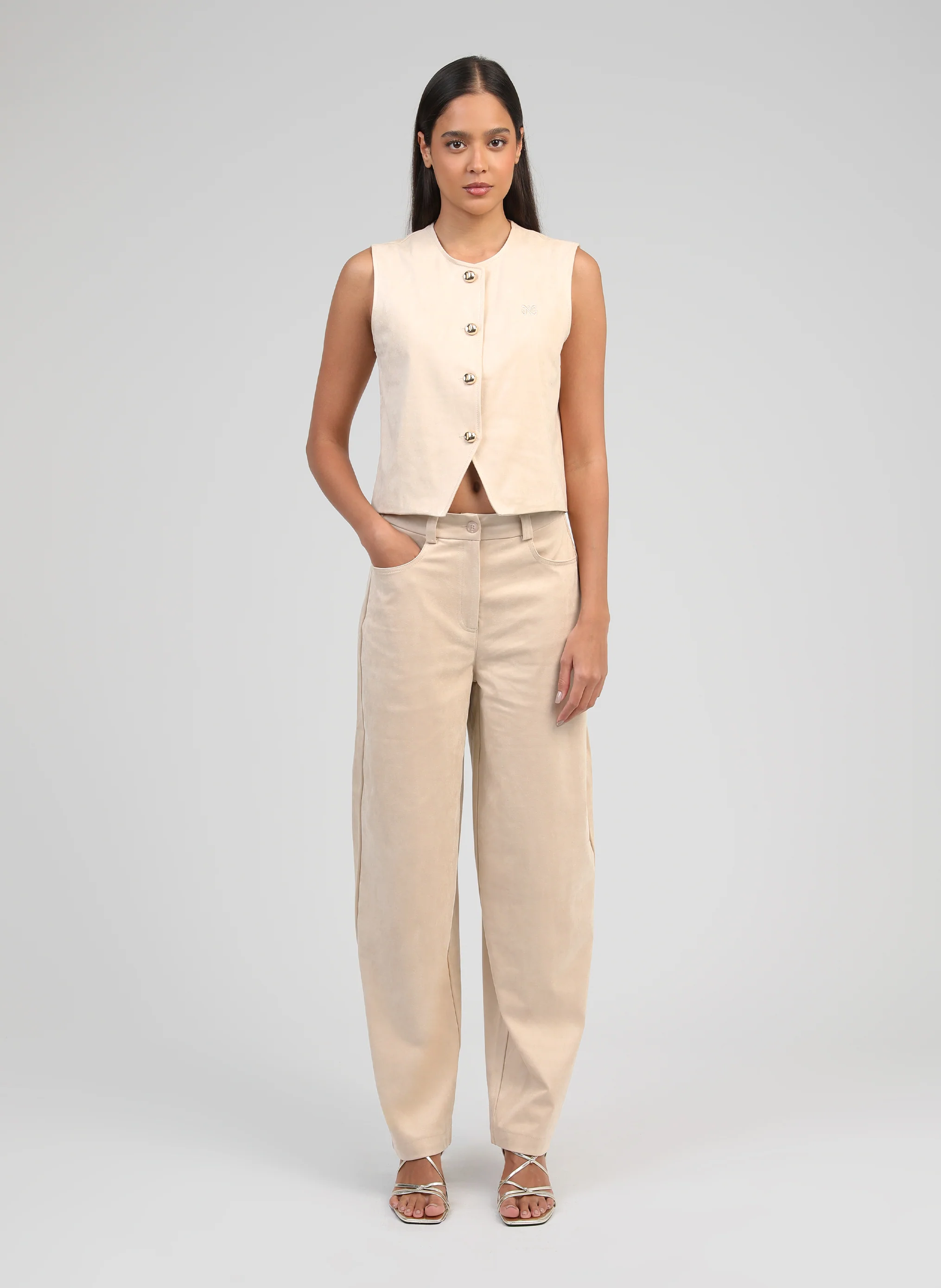 VESTE SANS MANCHES HULIANE ecru - Image 3