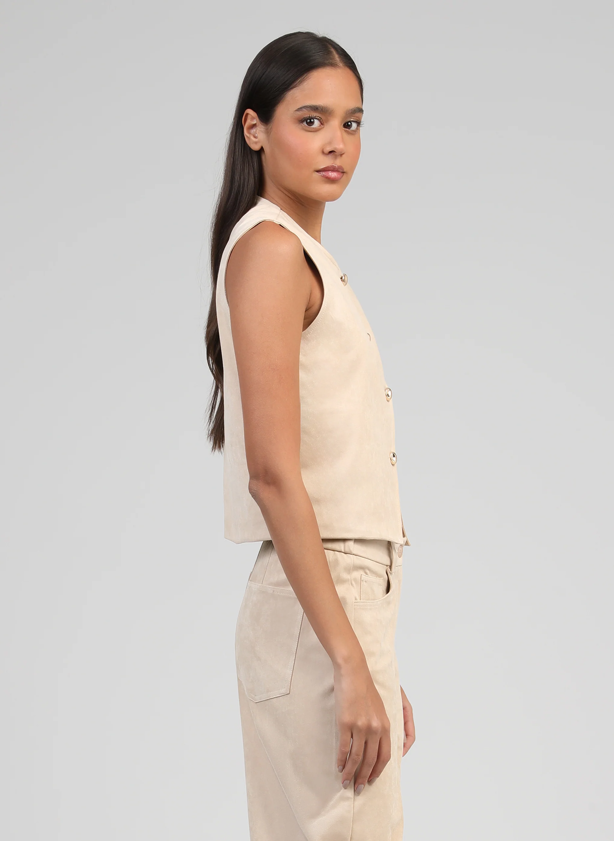 VESTE SANS MANCHES HULIANE ecru - Image 4