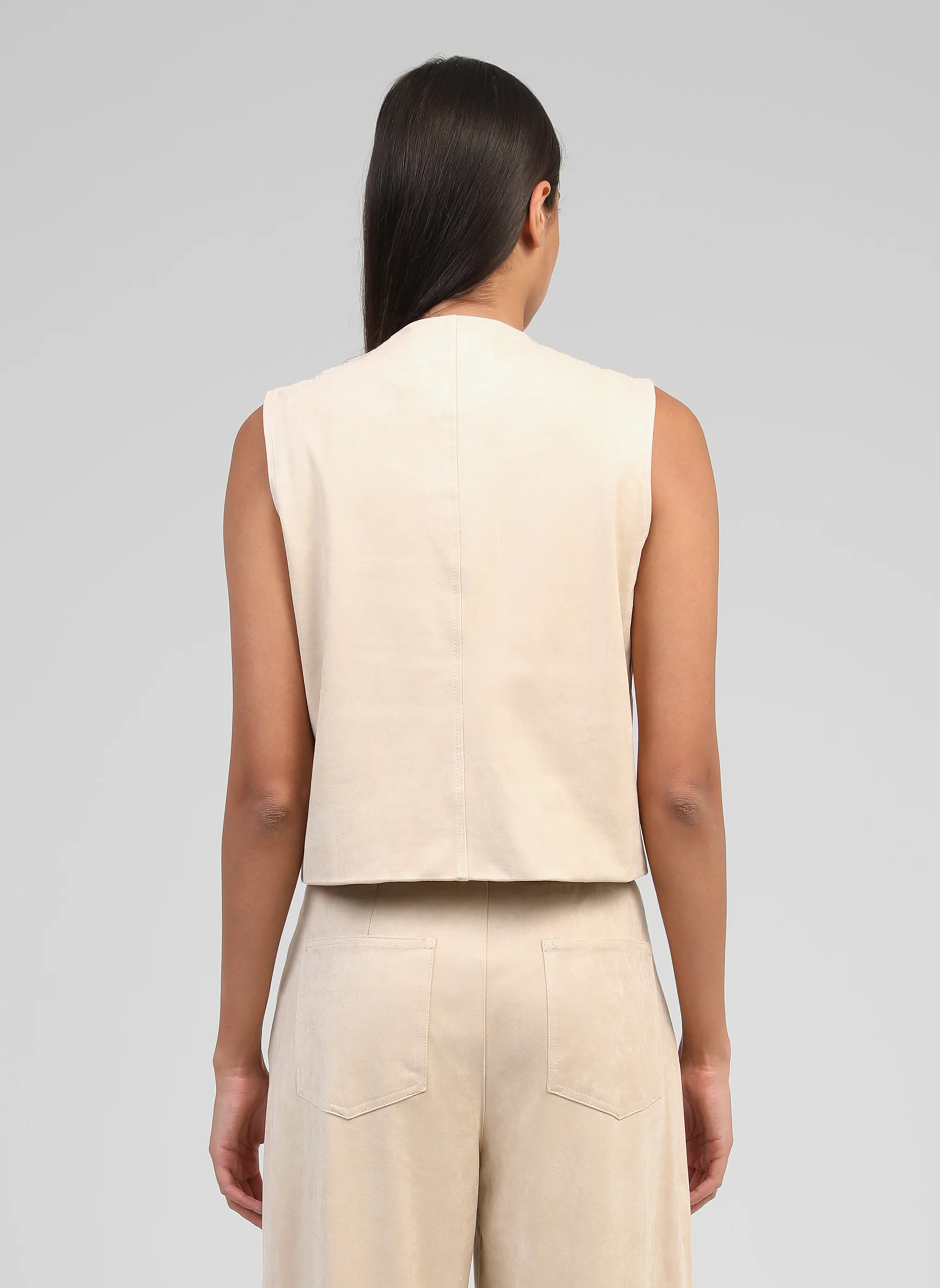 VESTE SANS MANCHES HULIANE ecru - Image 5
