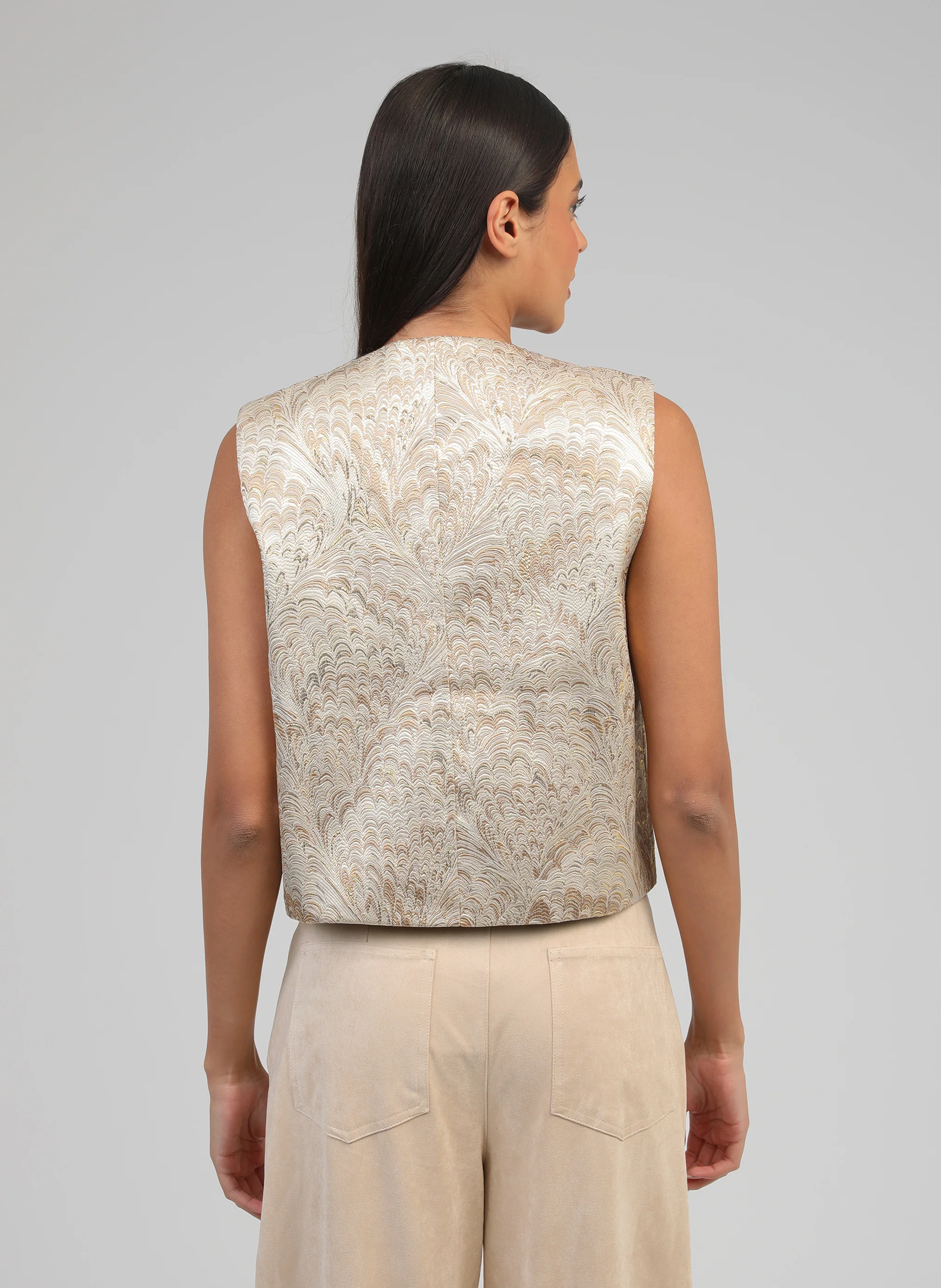 VESTE SANS MANCHES HULYSSA gold - Image 4