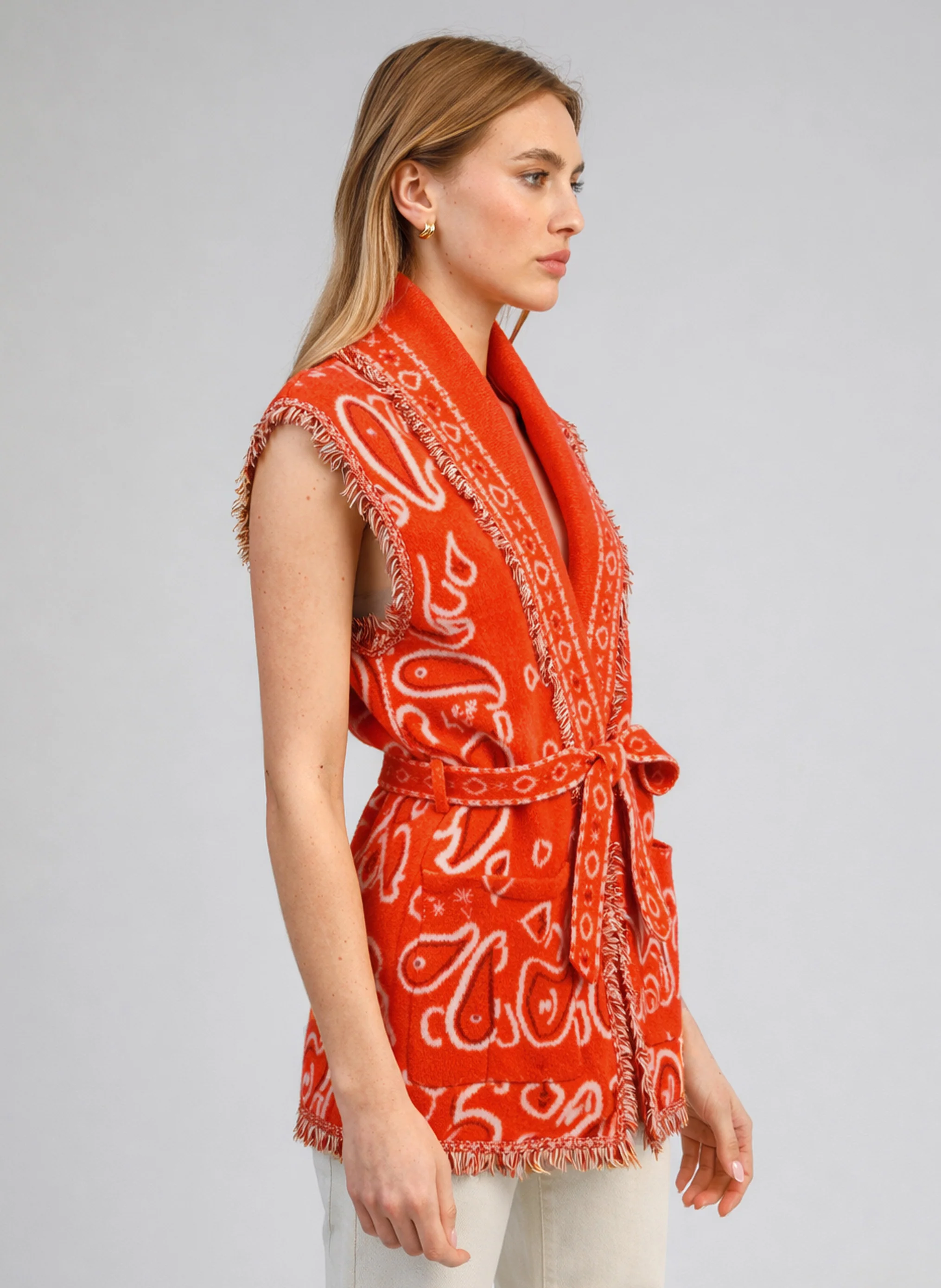 VESTE SANS MANCHES NINDI piment - Image 3