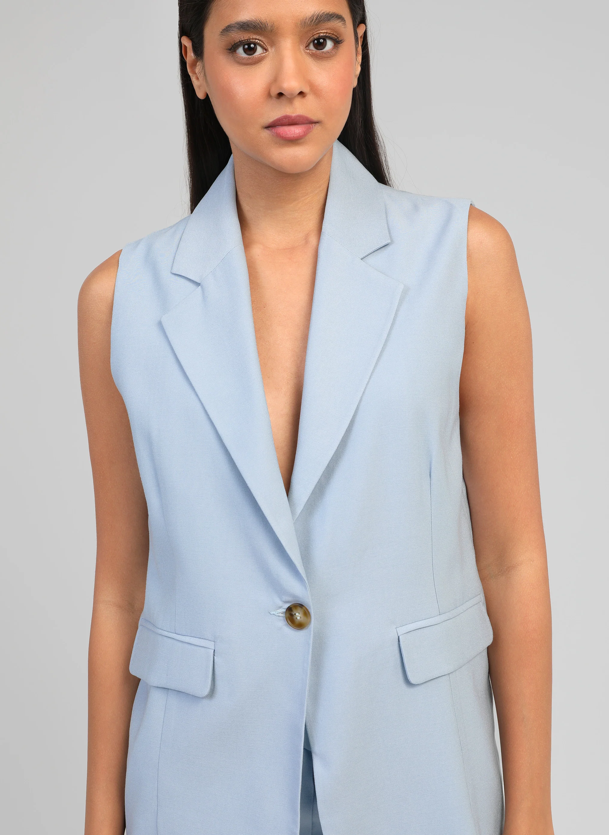 VESTE SANS MANCHES ZAKARITA ciel - Image 3
