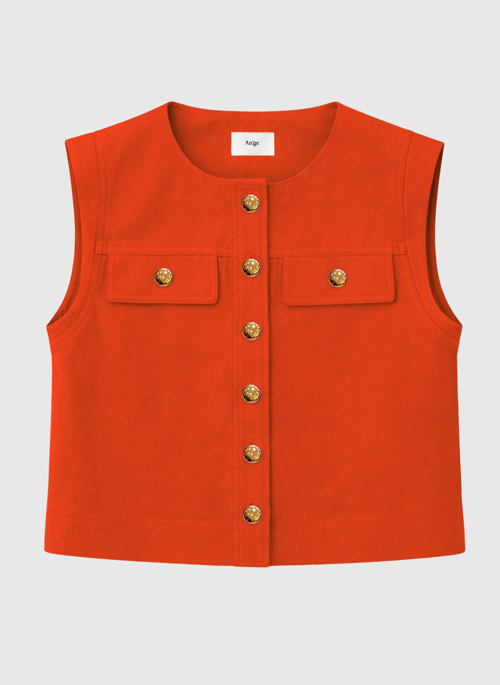 VESTE SANS MANCHES ZELIA piment - Image 5